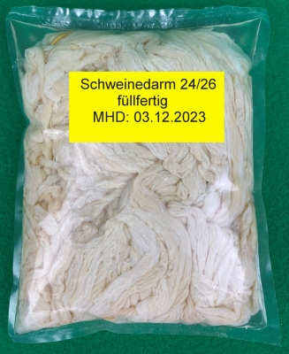 Schweinedarm Kaliber 24/26 füllfertig im Beutel